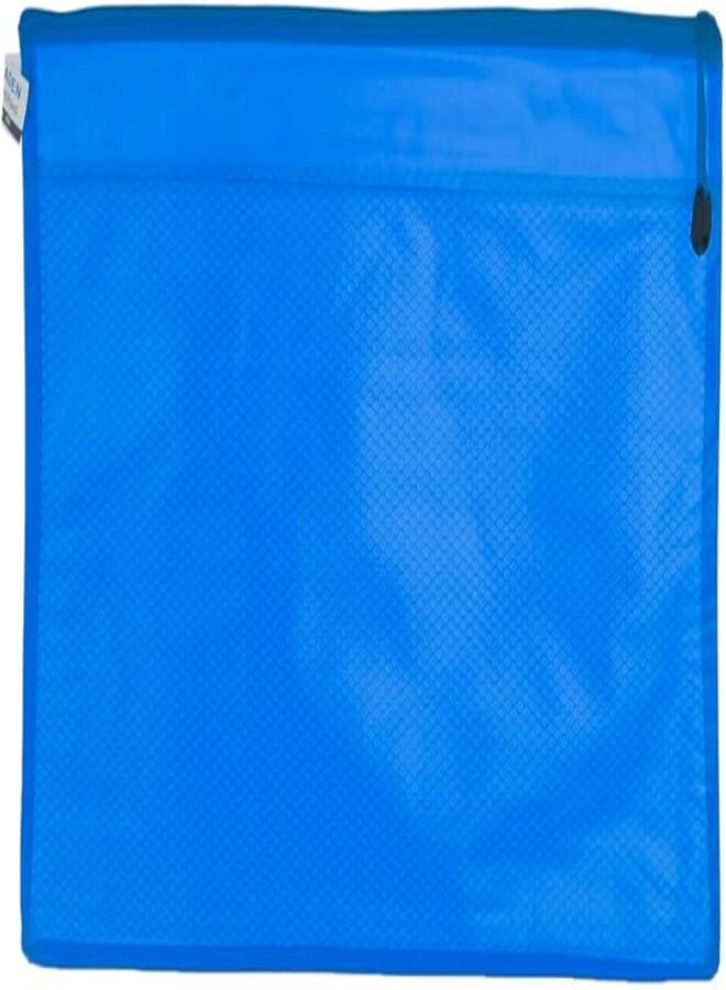 3A B4-1006 Plastic Paper File with Zipper 28 * 39 cm 1 Piece - Blue